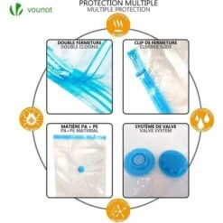 Lot De 12 Sac De Rangement Sous Vide Aspirateur Avec 1 Pompe -Promos Matériel Boutique 91312416 3