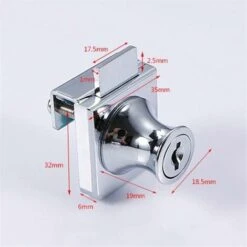 Serrure De Porte En Verre ,Serrure En Acier Chromé,écran En Verre De Verrouillage Pour La Porte En Verre De 5-8mm -Promos Matériel Boutique 91602955 5