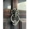 Heurtoir De Porte En Forme De Tête De Lion, Bronze