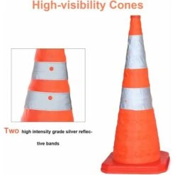 Lot De 5 Cônes De Signalisation Pliables De 45,7 Cm Pour Parking De Route -Promos Matériel Boutique 91852302 3