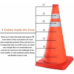 Lot De 5 Cônes De Signalisation Pliables De 45,7 Cm Pour Parking De Route -Promos Matériel Boutique 91852302 4