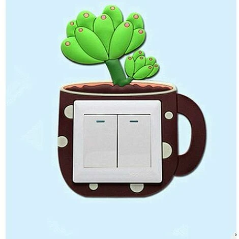 Cactus Creative Switch Cover Lumineux Socket Switch Stickers Muraux Décoratifs 4 Pcs LYLM 4 Cactus Creative Switch Cover Lumineux Socket Switch Stickers Muraux Décoratifs 4 Pcs LYLM – Image 4