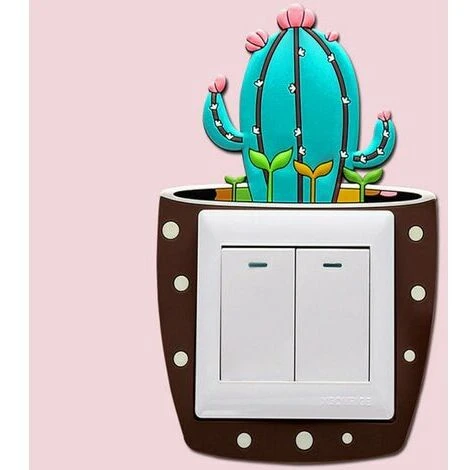 Cactus Creative Switch Cover Lumineux Socket Switch Stickers Muraux Décoratifs 4 Pcs LYLM 5 Cactus Creative Switch Cover Lumineux Socket Switch Stickers Muraux Décoratifs 4 Pcs LYLM – Image 5