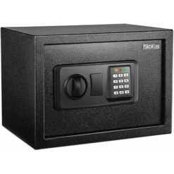 TACKLIFE Coffre-fort 0,5 Pieds Cubes Boîte De Verrouillage Numérique Avec Lumière D'instruction Pour Argent En Toute Sécurité Bijoux Passeport Pistolet Security-HES25A