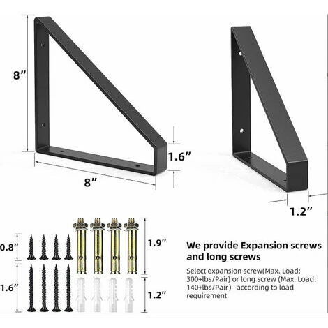 MAGIC 2Pcs Équerre De Fixation Triangle En Métal Charge Lourde, Equerre Murale Supports Étagère Murales Triangle, Supports à Angle Droit En Métal Pour Meubles Suspendus Connecteur Industriel Avec Vis 2 MAGIC 2Pcs Équerre De Fixation Triangle En Métal Charge Lourde, Equerre Murale Supports Étagère Murales Triangle, Supports à Angle Droit En Métal Pour Meubles Suspendus Connecteur Industriel Avec Vis – Image 2