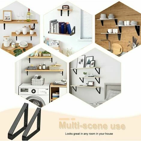 MAGIC 2Pcs Équerre De Fixation Triangle En Métal Charge Lourde, Equerre Murale Supports Étagère Murales Triangle, Supports à Angle Droit En Métal Pour Meubles Suspendus Connecteur Industriel Avec Vis 5 MAGIC 2Pcs Équerre De Fixation Triangle En Métal Charge Lourde, Equerre Murale Supports Étagère Murales Triangle, Supports à Angle Droit En Métal Pour Meubles Suspendus Connecteur Industriel Avec Vis – Image 5