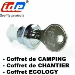 Serrure Avec Clé Pour Coffret Ecology, CAMPING Ou CHANTIER