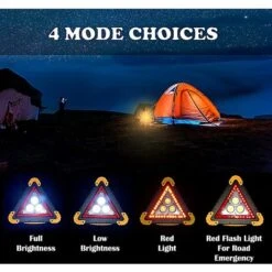 Triangles De Signalisation, Voyant D'alarme De Voiture à LED Lampe De Secours Triangulaire étanche 30W 4 Modes Pour La Réparation De Voiture D'urgence Assistance (pas De Batterie Incluse) -Promos Matériel Boutique 92497674 3