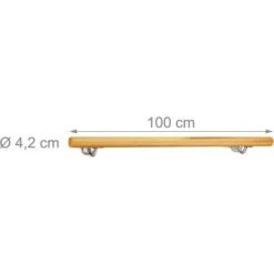 Main Courante En Bois De Hêtre 1000 Mm / 100 Cm / 1 M Fixation Murale Avec Chevilles, Ø 42 Mm -Promos Matériel Boutique 92592762 3