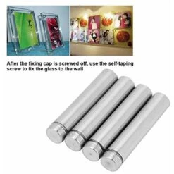 4pcs Entretoises En Verre Vis De Publicité Fixations Boulons Support Pin (12 X 80 Mm) -Promos Matériel Boutique 92680115 4