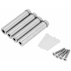 4pcs Entretoises En Verre Vis De Publicité Fixations Boulons Support Pin (12 X 80 Mm) -Promos Matériel Boutique 92680115 5