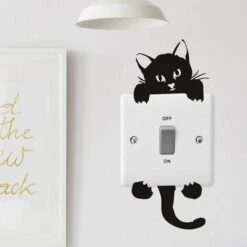 Autocollant Mural Interupteur Mignon Chat Chien Autocollant Interrupteur De Lumière étanche Bricolage Amovible Sticker Interrupteur Stickers Muraux Pour Enfants Chambre（6pcs） -Promos Matériel Boutique 93281242 3