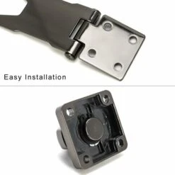 Vol De Sécurité, 4/10cm, Dispositif De Verrouillage Avec Clé Et Vis Pour Serrure De Porte Porte D'entrée, Porte De Garage, Noir -Promos Matériel Boutique 93286619 3