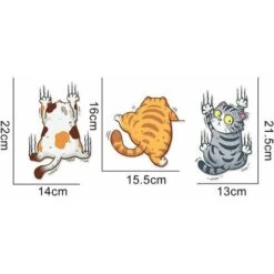 Autocollants De Voiture Chat Drle, Dessin Animé 3D Animaux Chat Chaton Autocollants Bricolage Voiture Tuning Autocollants Chat Fenêtre Autocollants étanche PVC Chat Autocollants Chaton Stickers Murau -Promos Matériel Boutique 93563894 5
