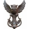 Chouette Porte Heurtoir, Heurtoir De Porte En Fonte Vintage Poignée De Porte, Motif Chouette Heurtoir De Porte En Fonte Style Ancien Décoration(Brown - 1 Pièce - 17.7x4.5x22.5 Cm)