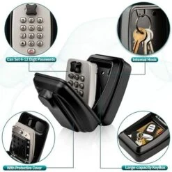 Boite A Clefs Securisee Exterieur, Grande Boitier A Cle Murale Avec Code 12 Chiffres Étanche Antirouille Boite à Clé Sécurisée, Ultra-Robuste Coffre A Clef Digitale Pour Maison Usine Garage 7 Boite A Clefs Securisee Exterieur, Grande Boitier A Cle Murale Avec Code 12 Chiffres Étanche Antirouille Boite à Clé Sécurisée, Ultra-Robuste Coffre A Clef Digitale Pour Maison Usine Garage -Promos Matériel Boutique 93990284 3