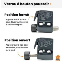 Verrou De Baie Coulissante à Bouton Poussoir Marron -Promos Matériel Boutique 93996495 3