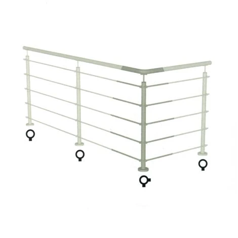 Poteau D'angle Inox 316 H970mm Montage Cable.rond Plein 2 Poteau D'angle Inox 316 H970mm Montage Cable.rond Plein – Image 2