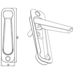 Poignée Cuvette Escamotable - Finition : Blanc RAL9016 - Kintech -Promos Matériel Boutique 94367691 3