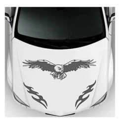3 PièCes Autocollant Voiture De DéCoration Capot Voiture, Huamengyuan Autocollants DéCoratifs Voiture Aigle Feu Totems Autocollant En Vinyle Rayé Pour Capot Voiture Autocollant Mode Voiture Sport -Promos Matériel Boutique 94635357 3