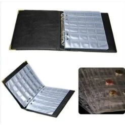 480 Pochettes Album De Collection Pieces De Monnaie, Album De Pièces En Cuir, Classeur Monnaie De Paris, Idéal Pour Les Pièces De Différentes Diamètre -Promos Matériel Boutique 94700392 4