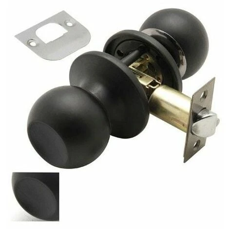 Bouton De Porte Noir Simple Wolfpack Pour Couloir 1 Bouton De Porte Noir Simple Wolfpack Pour Couloir