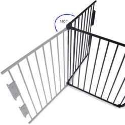 GUOYIHUA® Barrière De Sécurité Enfant, Bébé, Animaux - 3 Mètres, 5 Panneaux, Noir -Promos Matériel Boutique 94919117 4