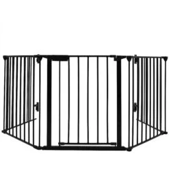 GUOYIHUA® Barrière De Sécurité Enfant, Bébé, Animaux - 3 Mètres, 5 Panneaux, Noir -Promos Matériel Boutique 94919117 5