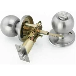 Poignée De Porte, Ronde Bouton Serrure Verrouillage Porte, Verrouillage Par Clés, Taille Du Loquet 60 / 70mm -Promos Matériel Boutique 95084810 4
