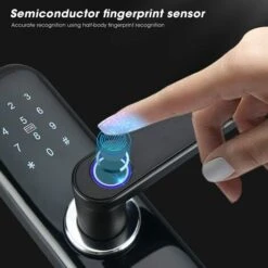 Serrure De Porte Intelligente à Clavier Serrure électronique Avec Poignée à Empreinte Digitale Serrure De Porte à Pêne Dormant Pour Bureau à Domicile Appartement Hôtel 6 Serrure De Porte Intelligente à Clavier Serrure électronique Avec Poignée à Empreinte Digitale Serrure De Porte à Pêne Dormant Pour Bureau à Domicile Appartement Hôtel -Promos Matériel Boutique 95085594 3