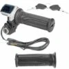 Poignée D'accélérateur électrique Accélérateur à Demi-Torsion 36V Avec Indicateur De Puissance à LED Serrure à Clé Pour Motos électriques Scooters Moto
