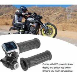Poignée D'accélérateur électrique Accélérateur à Demi-Torsion 36V Avec Indicateur De Puissance à LED Serrure à Clé Pour Motos électriques Scooters Moto 6 Poignée D'accélérateur électrique Accélérateur à Demi-Torsion 36V Avec Indicateur De Puissance à LED Serrure à Clé Pour Motos électriques Scooters Moto -Promos Matériel Boutique 95085656 3