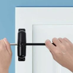 Ferme-porte Automatique, Ressort De Sécurité - Installation Facile Pour Transformer Les Portes Battantes En Portes à Fermeture Automatique - Noir9.82.5cm -Promos Matériel Boutique 95231975 3