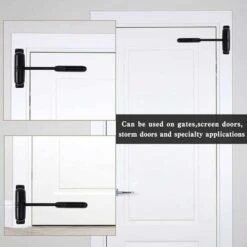 Ferme-porte Automatique, Ressort De Sécurité - Installation Facile Pour Transformer Les Portes Battantes En Portes à Fermeture Automatique - Noir9.82.5cm -Promos Matériel Boutique 95231975 5