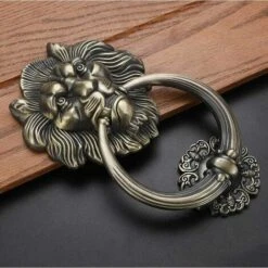 Heurtoir De Porte En Forme De Tête De Lion, Bronze -Promos Matériel Boutique 95331430 3
