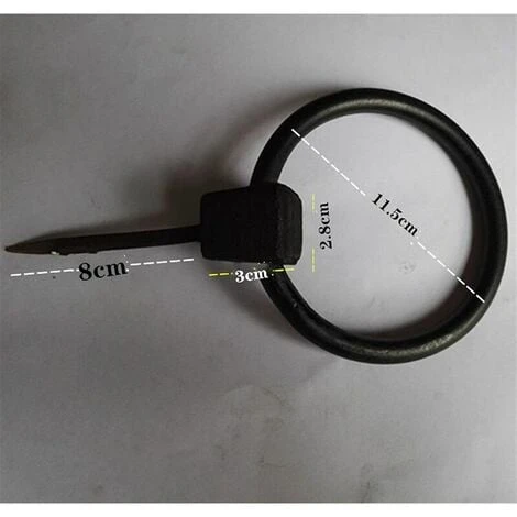 Heurtoirs Fonte Antique Heurtoir Poignée Hoop Porte à La Main Old Elm Porte De Fer Heurtoir Augmenter épaississement Anneau De Fer 66 (Color : Black, Size : S) 4 Heurtoirs Fonte Antique Heurtoir Poignée Hoop Porte à La Main Old Elm Porte De Fer Heurtoir Augmenter épaississement Anneau De Fer 66 (Color : Black, Size : S) – Image 4