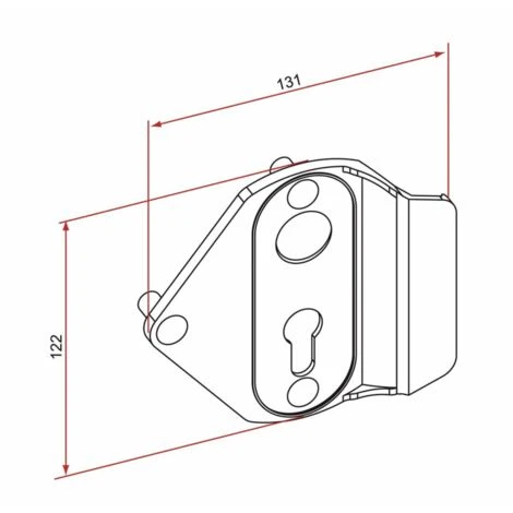 Poignée Réversible Pour Serrure De Garage à Demi-cylindre, Bouton Poussoir Et Tirage. BQ064604 2 Poignée Réversible Pour Serrure De Garage à Demi-cylindre, Bouton Poussoir Et Tirage. BQ064604 – Image 2