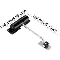 Ferme-portes, Fermeture Automatique à Ressort, Ferme-porte En Acier Réglable, Ferme-porte Automatique Interne, Avec Levier De Réglage Et Vis -Promos Matériel Boutique 95417463 3