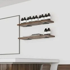 4 Pièces Supports D'étagère Flottants, Supports à Tablettes Muraux Triangulaires Invisibles, Equerre Etagere Murale Métal Pour étagère -Promos Matériel Boutique 95462189 4