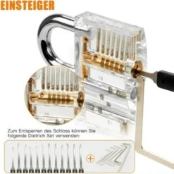 Kit De Crochetage Serrure, 24-Pièce Lock Picking Kit, Outils De D’entraînement Pour Serruriers Débutant Et Pro -Promos Matériel Boutique 95475097 4