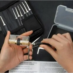Kit De Crochetage Serrure, 24-Pièce Lock Picking Kit, Outils De D’entraînement Pour Serruriers Débutant Et Pro -Promos Matériel Boutique 95475097 5