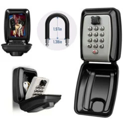 Etanche Boite à Clés Sécurisée Boite A Clefs Murale Coffre Clef Exterieur Boitier Clefs Securise Coffre Fort A Clef Mural Key Safe Box