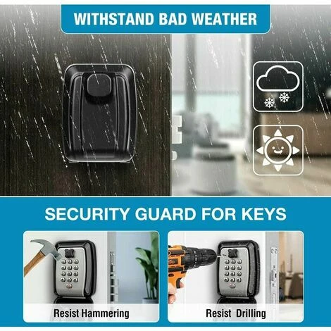 Etanche Boite à Clés Sécurisée Boite A Clefs Murale Coffre Clef Exterieur Boitier Clefs Securise Coffre Fort A Clef Mural Key Safe Box 3 Etanche Boite à Clés Sécurisée Boite A Clefs Murale Coffre Clef Exterieur Boitier Clefs Securise Coffre Fort A Clef Mural Key Safe Box – Image 3
