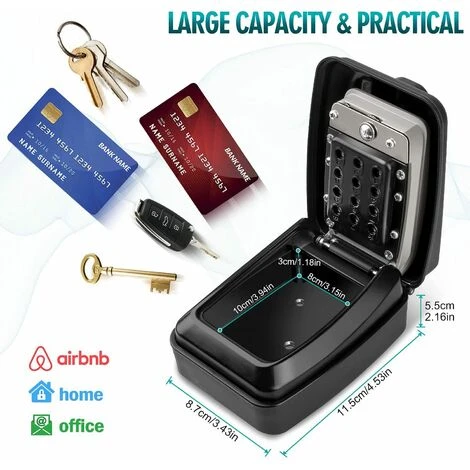 Etanche Boite à Clés Sécurisée Boite A Clefs Murale Coffre Clef Exterieur Boitier Clefs Securise Coffre Fort A Clef Mural Key Safe Box 4 Etanche Boite à Clés Sécurisée Boite A Clefs Murale Coffre Clef Exterieur Boitier Clefs Securise Coffre Fort A Clef Mural Key Safe Box – Image 4