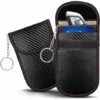 2 Pièces Carbone Fibre Schéma RFID Blindage Clé Cas Voiture Clé Signal Blindage Sac Antivol Sac