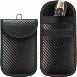Pochette Etui Anti RFID Cle Voiture, Lot De 2 Signal Blocage Faraday Pochette Sac De Faraday, Pochettes Blocage Signal RFID Pour Clé Voiture