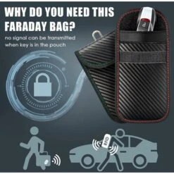 Pochette Etui Anti RFID Cle Voiture, Lot De 2 Signal Blocage Faraday Pochette Sac De Faraday, Pochettes Blocage Signal RFID Pour Clé Voiture 7 Pochette Etui Anti RFID Cle Voiture, Lot De 2 Signal Blocage Faraday Pochette Sac De Faraday, Pochettes Blocage Signal RFID Pour Clé Voiture -Promos Matériel Boutique 95505624 3