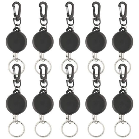 10 Pièces Porte-badge Mousqueton Avec Enrouleur, Porte Clef Ceinture Rétractable, Mécanisme D'Horloge Mécanisme De Mouvement 1 10 Pièces Porte-badge Mousqueton Avec Enrouleur, Porte Clef Ceinture Rétractable, Mécanisme D'Horloge Mécanisme De Mouvement