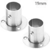 2 Pièces Support De Tube Rond En Acier Inoxydable, Ensemble De Bride De Tige, Support De Tige De Garde-robe, Support De Tige De Tringle à Vêtements, Support D'extrémité De Tige De Direction Avec Vis，1