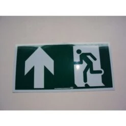 Pictogramme Rigide Nf (100 X 200mm) Fleche Verticale Haut Pour BAES URA 125024